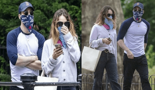 Lily James y Chris Evans son nuevamente captados paseando juntos por un parque de Londres