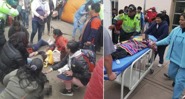 Cusco: cuatros niños heridos producto de accidente en juego inflable