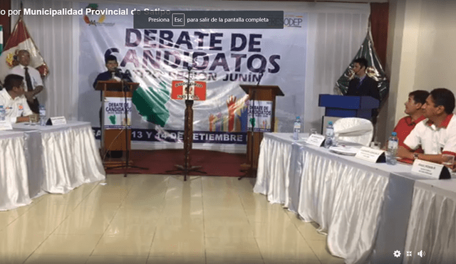 Candidatos al Gobierno Regional de Junín debaten en Satipo