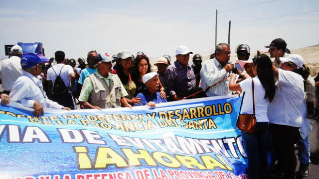 Pobladores marcharon exigiendo la construcción de la Vía de Evitamiento de Chimbote