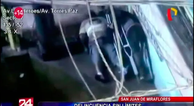 San Juan de Miraflores: delincuente simulaba tener una discapacidad física para robar [VIDEO]