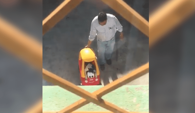 Facebook: padre es descubierto tratando como bebé al perro de su hija que había despreciado [VIDEO]