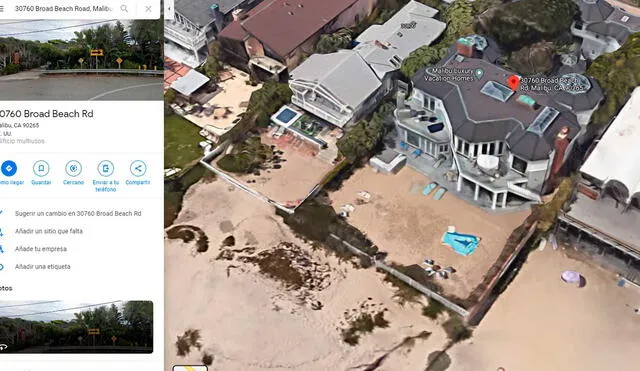 Desliza las imágenes para ver cómo luce la casa en la que Miley Cyrus filmó Hannah Montana. Foto: captura de Google Maps