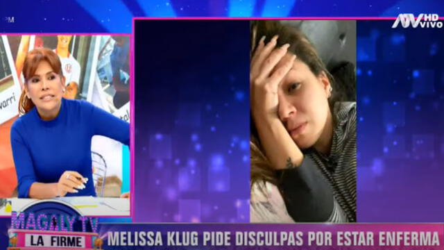 Melissa Klug posterga entrevista. Foto: captura de ATV