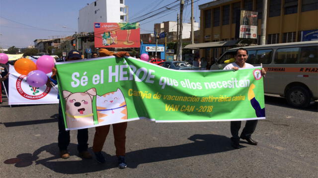 Chiclayo: realizan pasacalle por día mundial contra la rabia