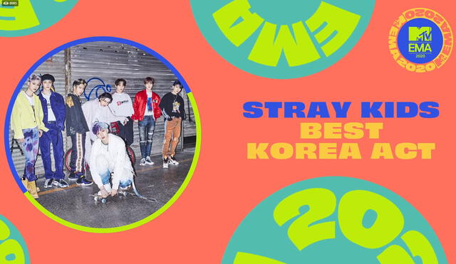 Stray Kids gana en los MTV EMA 2020 como Mejor acto coreano. Foto: captura