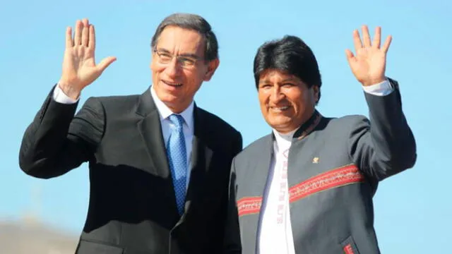 Presidente Evo Morales y Martín Vizcarra se reúnen en Perú. Foto: referencial.