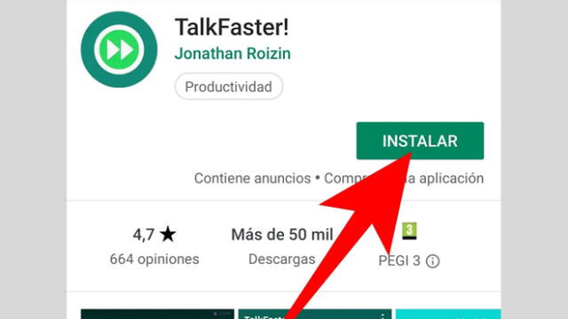 TalkFaster! te ayuda a acelerar los audios.