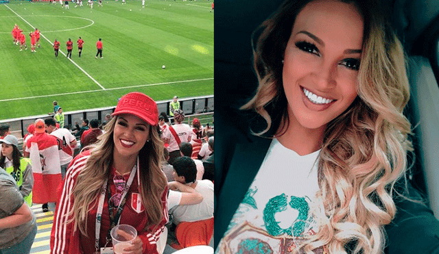 Instagram: Llaman a Angie Arizaga “figureti” tras foto junto al estadio de Saransk 