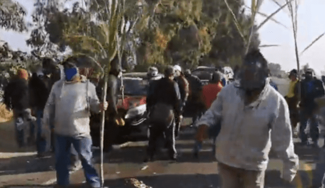 Protesta en carretera a Tumán. Foto: TVi