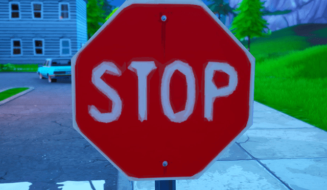 Destruye las señales de stop en fortnite temporada 10.