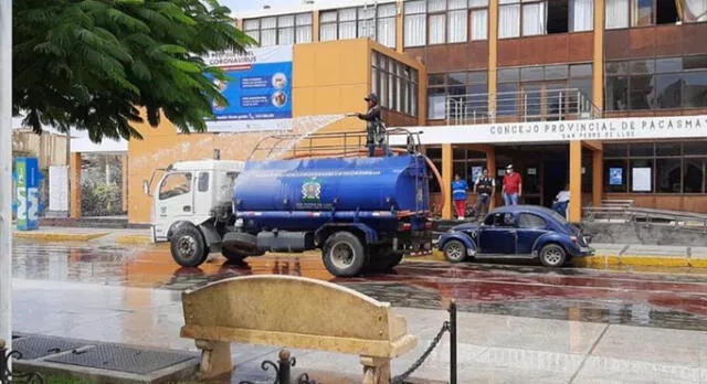 Realizan limpieza en las calles de Pacasmayo para evitar la propagación del coronavirus