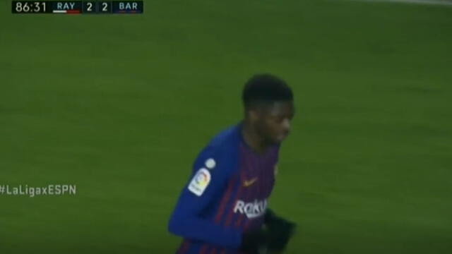 Barcelona vs Rayo Vallecano: Dembélé anotó el empate para los catalanes [VIDEO]