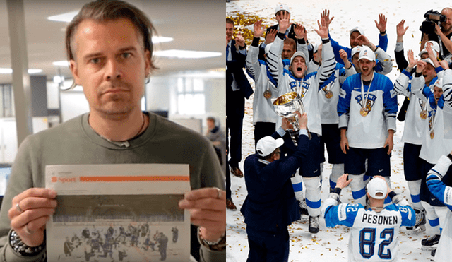 Periodista se come periódico en donde critica a campeón mundial de hockey sobre hielo [VIDEO]