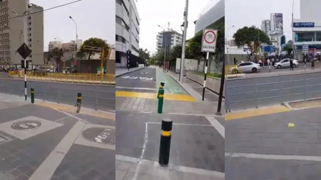 San Isidro: MML instaló una reja que bloquea ciclovía por obras en avenida Javier Prado [VIDEO]