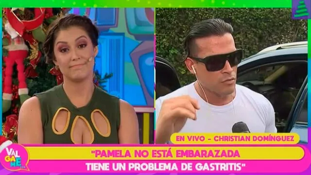 Karla Tarazona encara a Christian Domínguez en "Válgame"