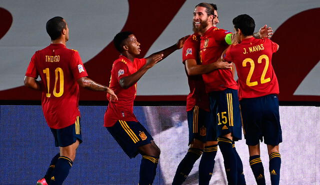 España visita a Ucrania este martes por la fecha 4 del grupo D de la UEFA Nations League. Foto: AFP