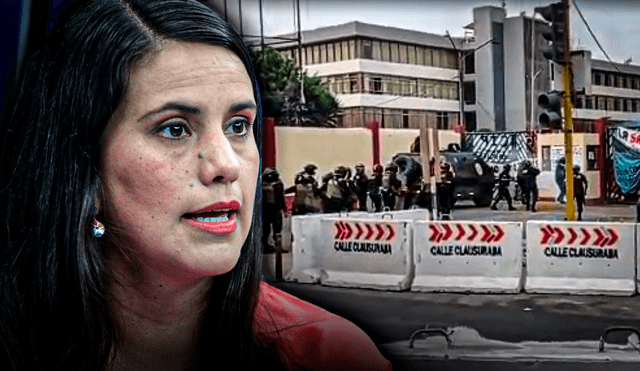 Verónika Mendoza calificó la intervención policial de una "dictadura". Foto: composición Gerson Cardoso/ LR