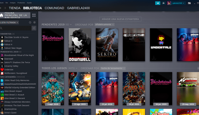 Así es el nuevo diseño de la biblioteca de Steam. Descubre cómo conseguirlo.