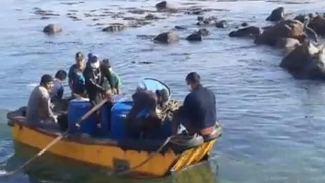 Muchos de los pescadores no portan mascarillas ni respetan el distanciamiento social.