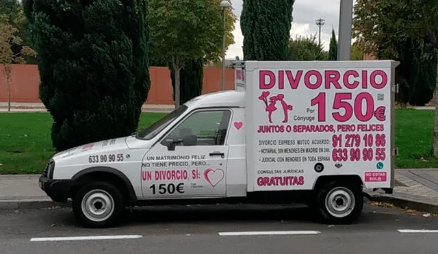 La divorcioneta es una forma de generar publicidad y créditos a la firma de abogados. (Foto: ABC)