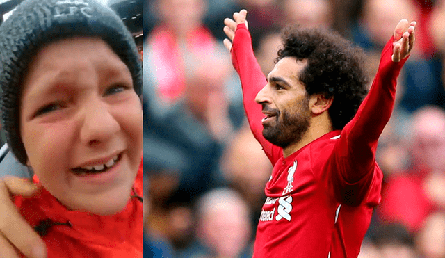 Tierno gesto de Mohamed Salah hace llorar a pequeño hincha de Liverpool [VIDEO]