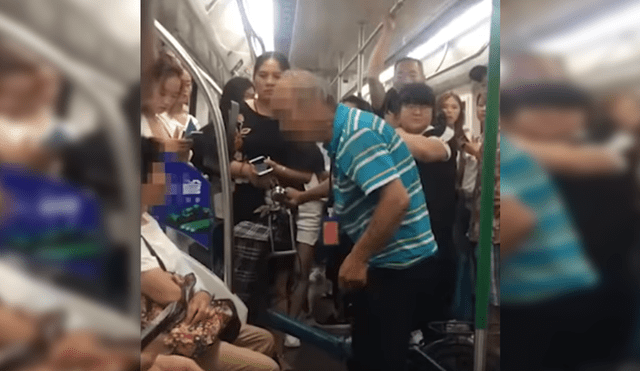 YouTube Viral: Momento exacto en que anciano cachetea a mujer que no le cede el asiento [VIDEO]