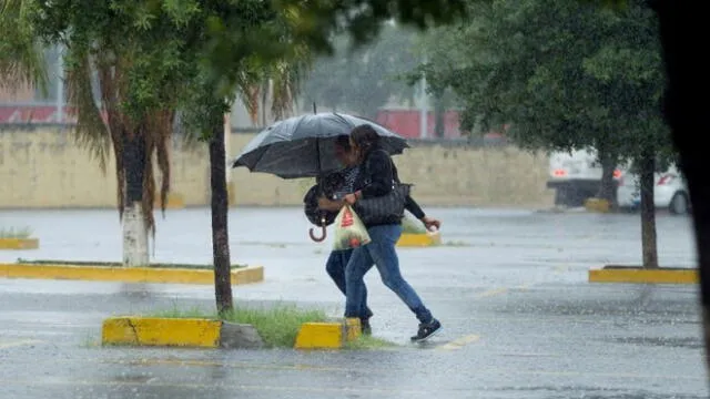 Lluvias intensas caen en el noreste de México. Foto: Difusión