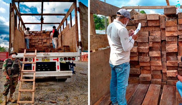 Fiscalía Ambienta constató producto maderable que carecía de documentación. Foto: Ministerio Público