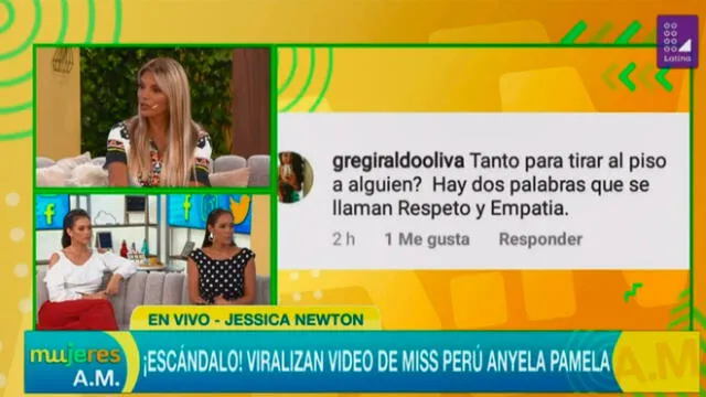 Jessica Newton le pidió a Anyella Grados entregar la corona del Miss Perú [VIDEO]
