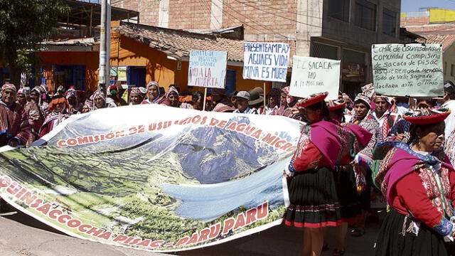 Protesta. Pobladores piden anulación de concesión.