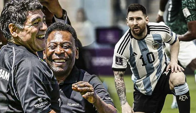 Pelé ganó 3 Mundiales, mientras que Messi y Maradona solo levantaron el trofeo en 1 ocasión. Foto: composición LR/Instagram/Maradona/EFE