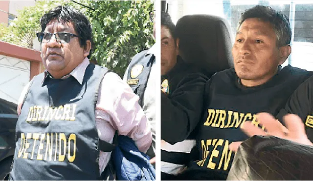 Detenidos. José Luis Chapa Díaz y Andrés Saya Mamani permanecerán 15 días detenidos junto a otros 9 cómplices de la organización Ladrillo Sindical Del Sur, investigada por extorsiones.