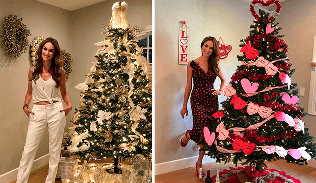 En Facebook, una mujer decidió adornar su árbol de Navidad de diferentes maneras acorde a las celebraciones del año.