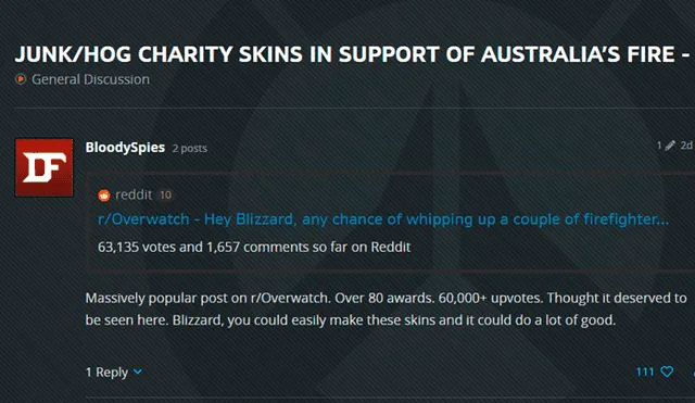 La última campaña de este tipo, hecha por Blizzard, fue con el skin de 'Mercy' en Overwatch, para apoyar en la investigación del cáncer de mama.