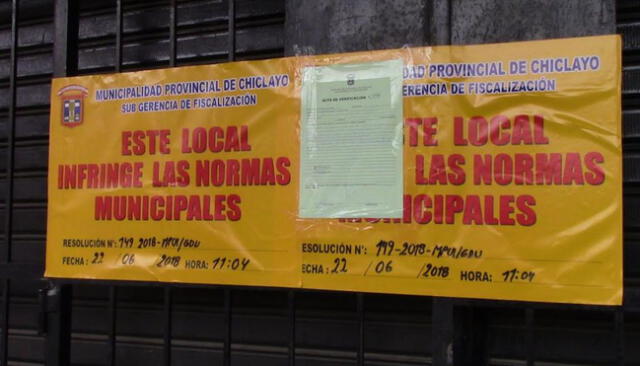 Chiclayo: municipalidad soldó puertas de ingreso de locales nocturnos 