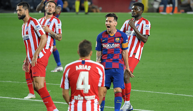 FC Barcelona y Atlético de Madrid empataron 2-2 en el Camp Nou por la fecha 33 de LaLiga. | Foto: AFP
