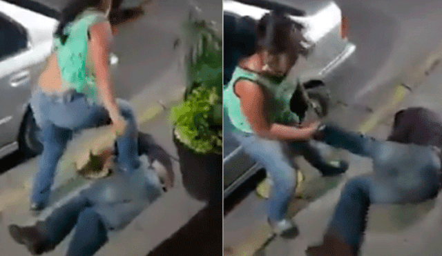 Facebook: indignación por la salvaje golpiza que mujer le dio a un hombre [VIDEO]