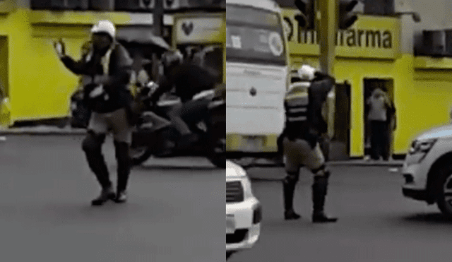 En Facebook, un policía dirige el tránsito bailando y causa furor en las redes sociales [VIDEO]