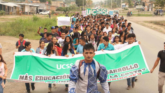 San Martín: alumnos exigen que universidad no cierre sede de Nueva Cajamarca