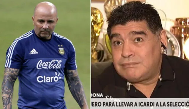 Maradona desmerece a Sampaoli: “Le tiras una pelota y te la devuelve con la mano”