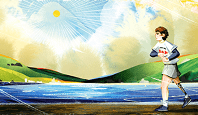 Doodle en honor a Terry Fox. Foto: Google