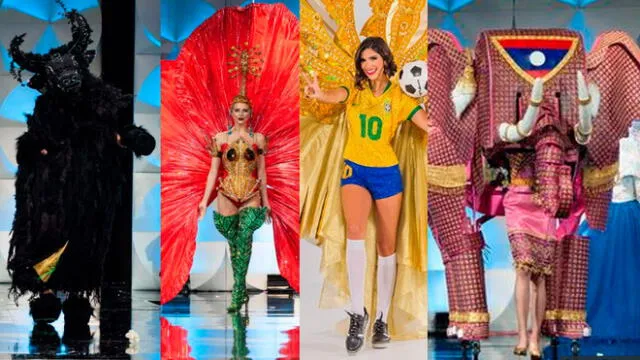 Desfile de trajes típicos en la gala preliminar del Miss Universo 2019