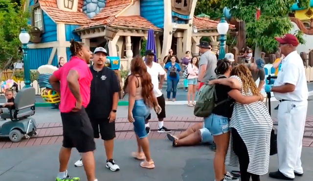 Estados Unidos: familia protagoniza violenta pelea en pleno Disneyland [VIDEO]