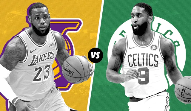 Lakers enfrentan a los Celtics por la NBA.