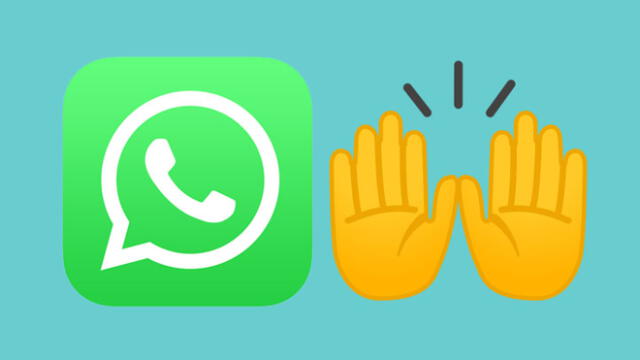 El emoji de WhatsApp de las manos levantadas.