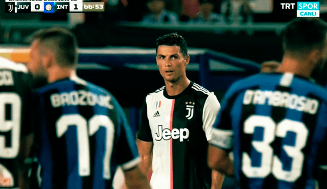 Juventus vs Inter de Milan: gol Cristiano Ronaldo en la International Champions Cup 2019. Foto: captura de video