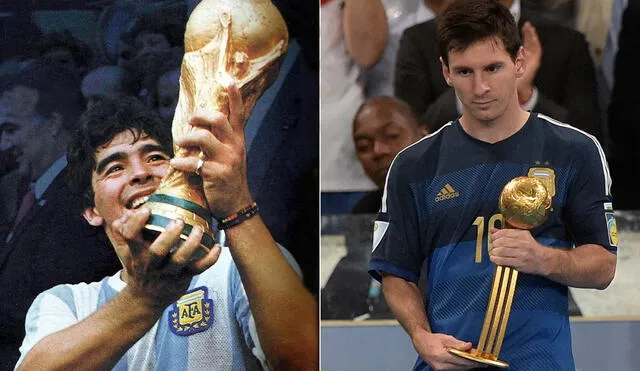 Lionel Messi igualará a Maradona en finales jugadas por el Mundial. Foto: composición/EFE