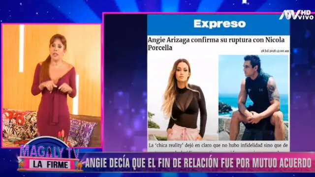 Magaly Medina se pronuncia sobre declaraciones de Nicola Porcella donde revela que fue víctima de una infidelidad  Foto: captura de ATV