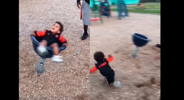 YouTube: pequeño niño se 'marea' luego de jugar en el parque [VIDEO]